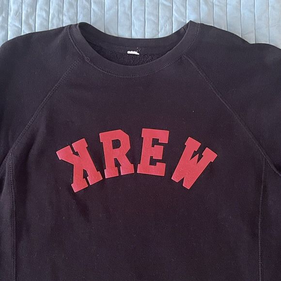 KREW Independent Trading Co Crewneck Raglan Sweatshirt PRM30SBC Black Men M EUC - Picture 2 of 8